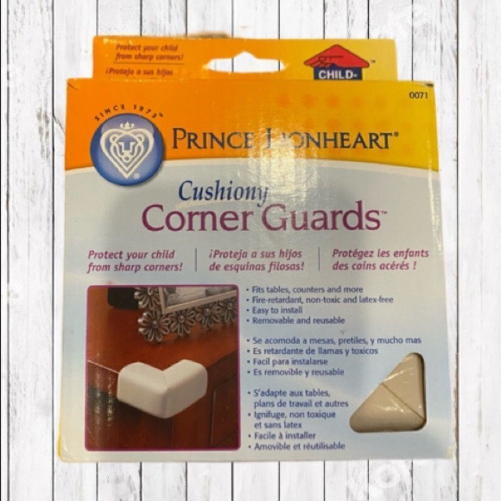 Child Proof Cushiony Corner Guards Tan Set of 4